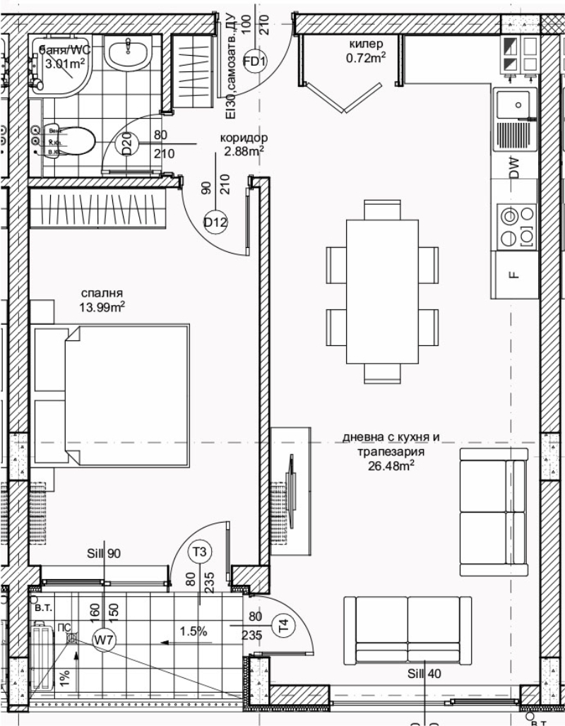 In vendita  1 camera da letto Varna , Vazragdane 1 , 66 mq | 29957573 - Immagine [12]